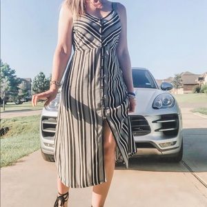 Striped Midi Dress